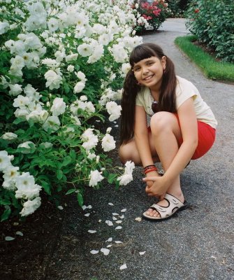 Johanna at the Rose Garden.