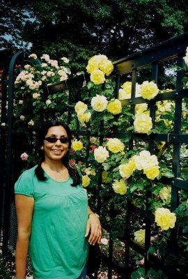 Jackie at the Rose Garden.