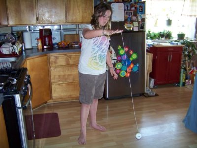 Taya learns the yo-yo