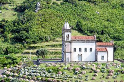 Church in a flower's bed - Alagoa, Flores