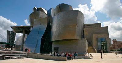 Guggenheim Museum - Bilbao, Spain  (With deep apologies to Mr. Gehry, for the heavily distorted perspective...)