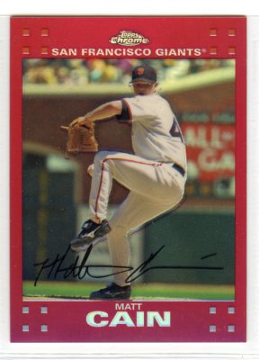 2007 Topps Chrome Red Refractor Numbered