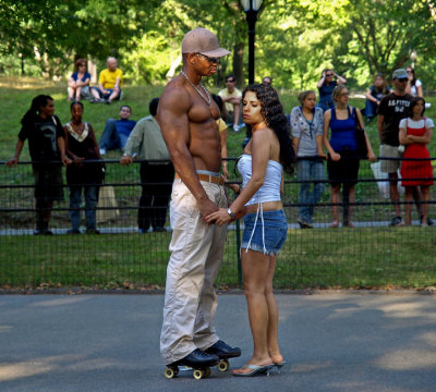Skater and girlfriend