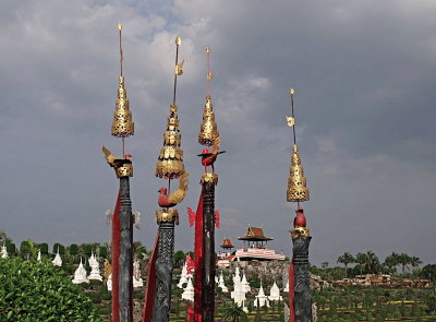 Flagpoles, northern Thai style