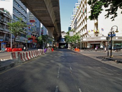 Silom Road at Convent, looking east