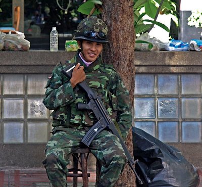 Soldier on Saladang Road