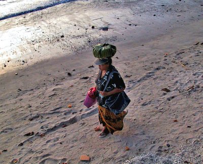 Woman on Kuta beach