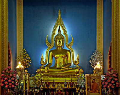 Main Buddha image of the temple