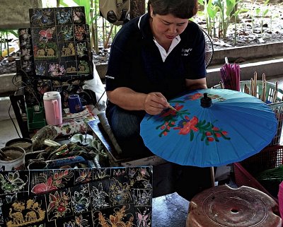 Painting an umbrella