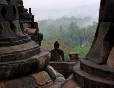 Buddha image facing out