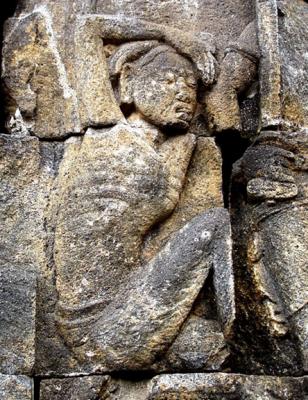 Carving: sick man