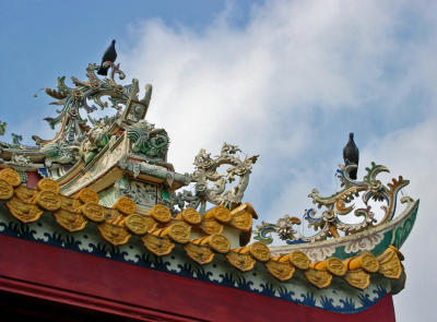 Roof detail with birds