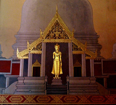 Fresco of the Buddha in a temple