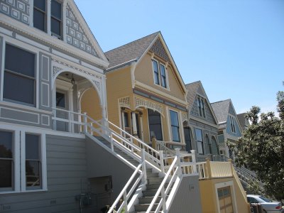 Row of Victorian houses on Liberty Street, Dolores Heights
