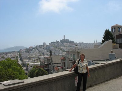Coit Tower and Telegraph Hill views from Russian Hill