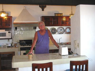Condo kitchen at Villas del Macquaz, Puerto Vallarta