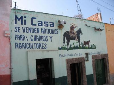 Cowboy mural, San Miguel de Allende