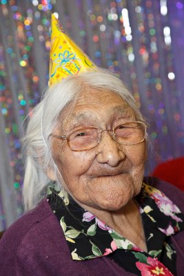 Marguerite Wabano on her 106th birthday