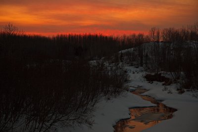 Sunset, white balance set from foreground snow