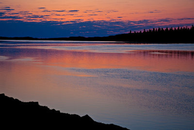 Sunrise 2010 April 19th looking down the Moose River
