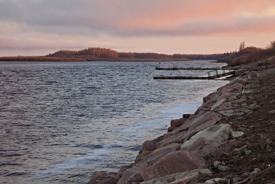 Up river view around sunset 2010 April 29th