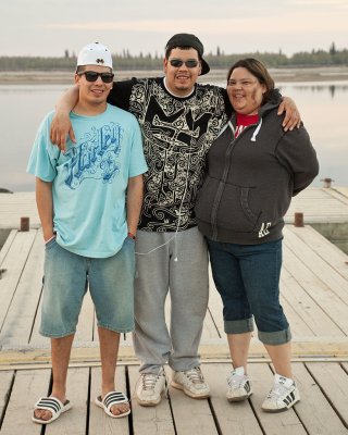 Waiting for boat to Moose Factory on Sunday morning