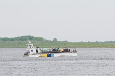 2010 May 27 barge with load of pipe and fittings for Moose Factory