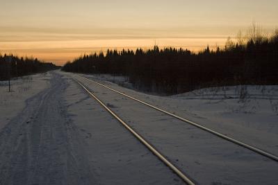 Tracks running south to Cochrane