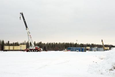 Cranes in Moosonee 2006 March 9