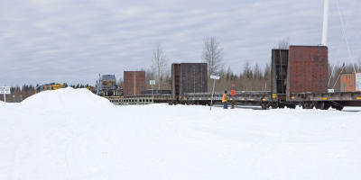 Across Store Creek bridge during switching