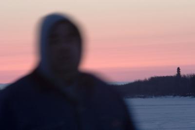 Self-portrait with background in focus
