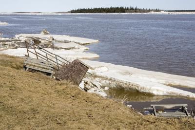 Stairs to public docks April 21st  4pm