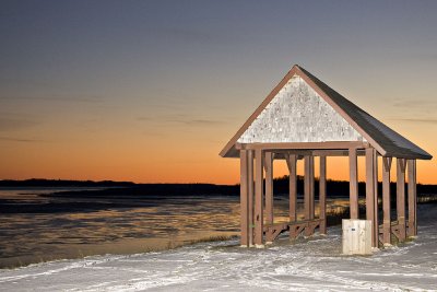 Shelter above boat docks