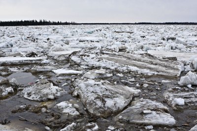 Ice on the river April 25th