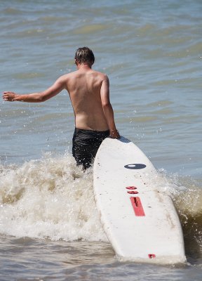 Into the surf - August 16, 2008