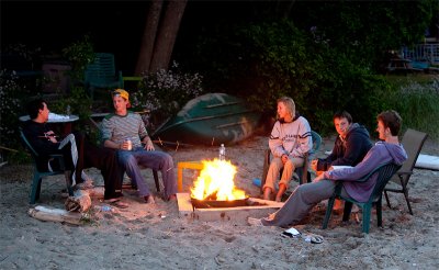 Campfire on the beach - July 29, 2009