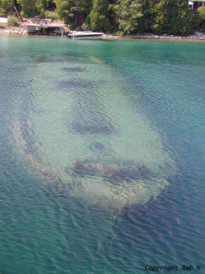 Shipwreck in Big Tub Harbour, Tobermory, Ontario, July, 2002