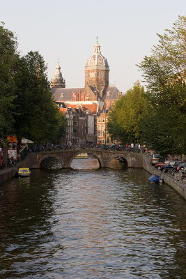 View through red light district