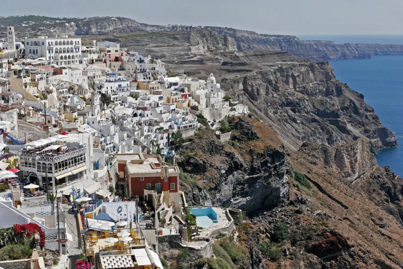 In the village of Phira (or Fira)