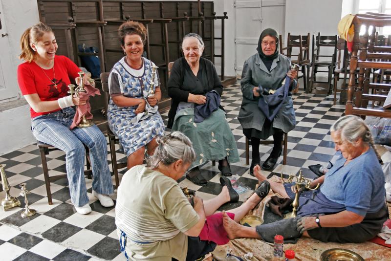 In the church of the Méghalochori village