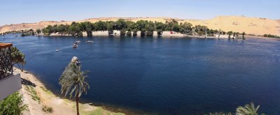 Panorama du Nil et de l'le Kitchener vu depuis l'le Elephantine