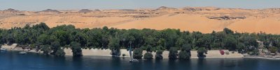 Panorama du Nil et de l'le Kitchener vu depuis l'le Elephantine