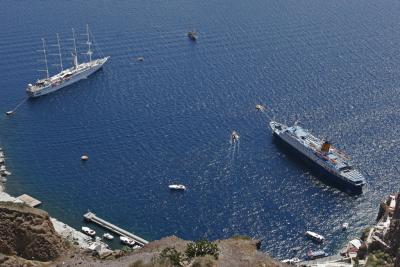 Santorini - The little harbour of Messa Gialos