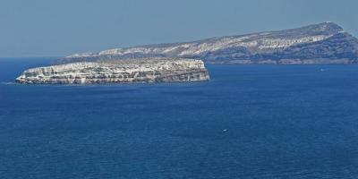 View of the caldeira from the south cape of Santorini