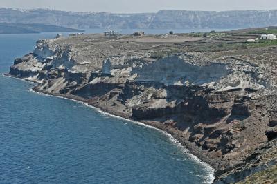 View of the caldeira from the south cape of Santorini