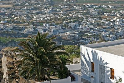 Santorini - South part of Santorini : the village of Pyrgos and around