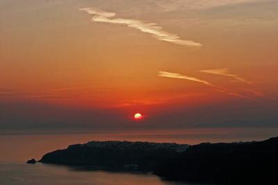 Santorini - Sunset on the caldeira