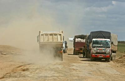 Sur les pistes en direction de la rserve de Masa-Mara