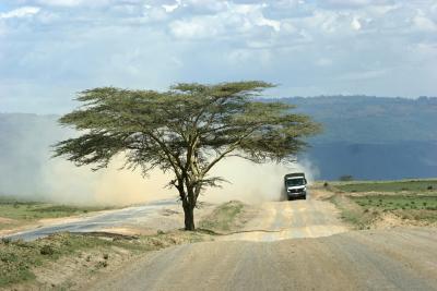 Sur les pistes en direction de la rserve de Masa-Mara