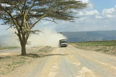 Sur les pistes en direction de la rserve de Masa-Mara